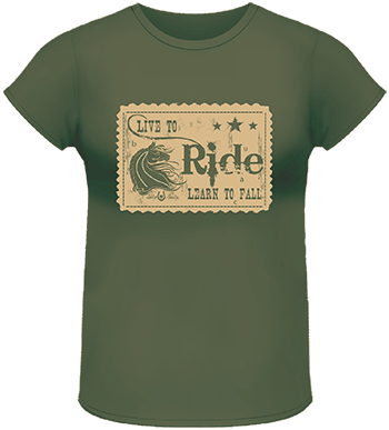 Bucky Clothing – Live To Ride/Learn To Fall - Tee For Women