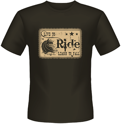 Lucky Bucky Clothing – Live To Ride/Learn To Fall – Unisex Tee