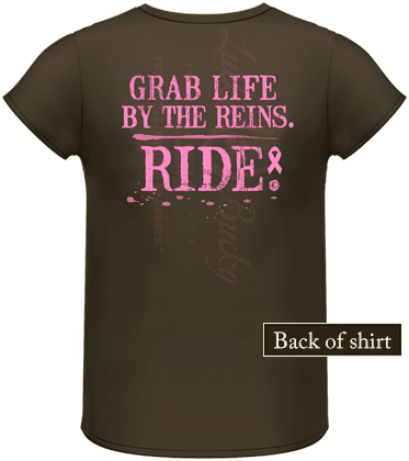 Lucky Bucky® Clothing - Grab Life By The Reins - Ride - Tee For Women